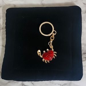 Kate Spade New York red crab keychain